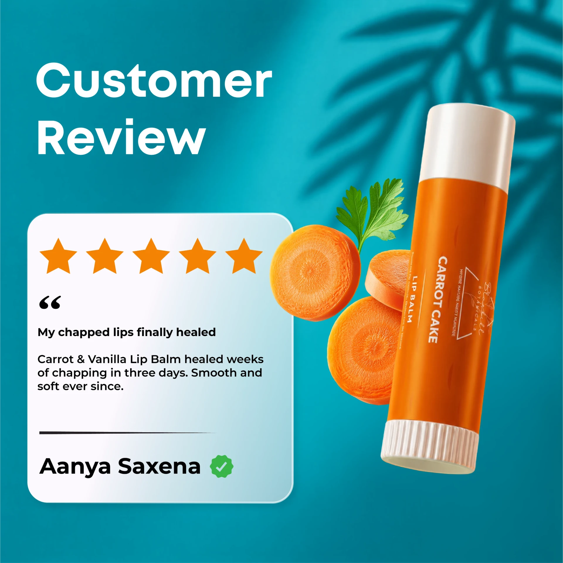 Carrot & Vanilla Lip Balm — Deep Moisture, Soft Skin & Daily Comfort | Bluehill Botanicals