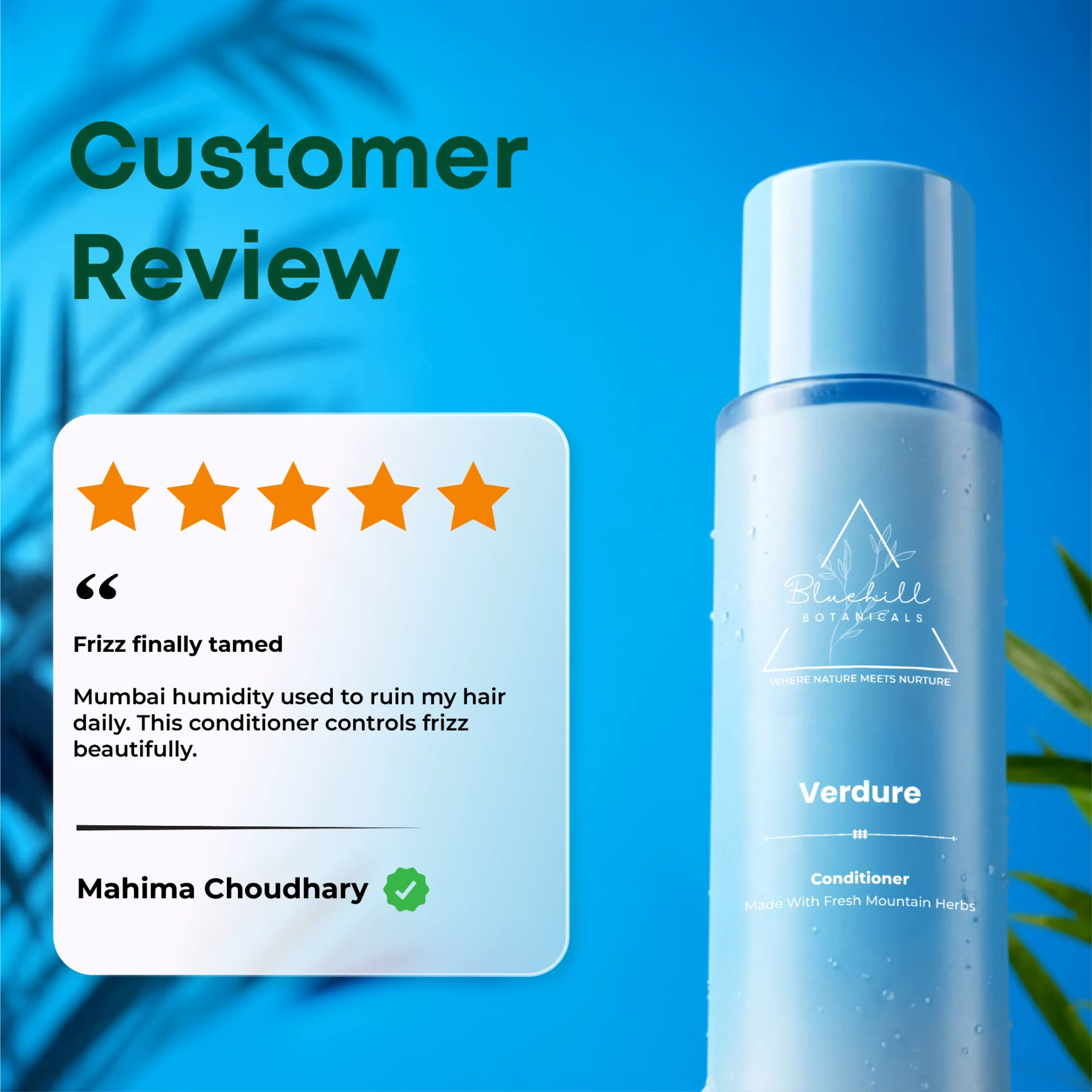 Verdure Conditioner — Deep Moisture, Soft Skin & Daily Comfort | Bluehill Botanicals