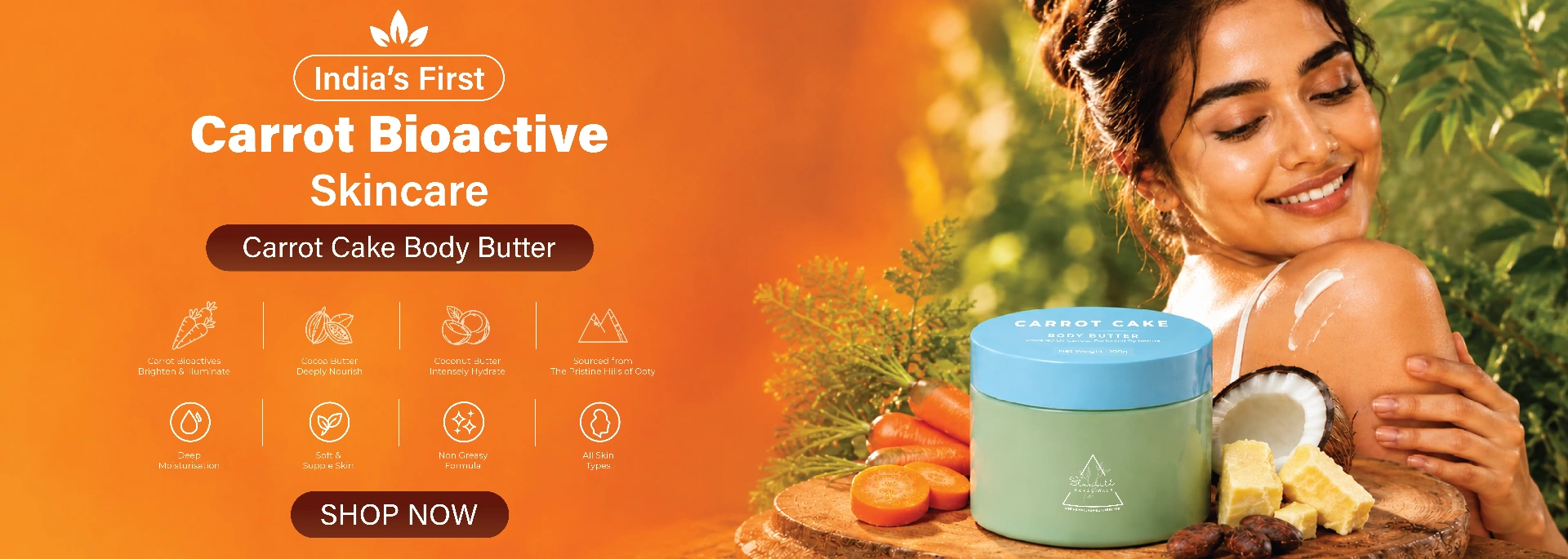 Carrot Cake Body Butter — rich whipped body butter with carrot extract and shea butter