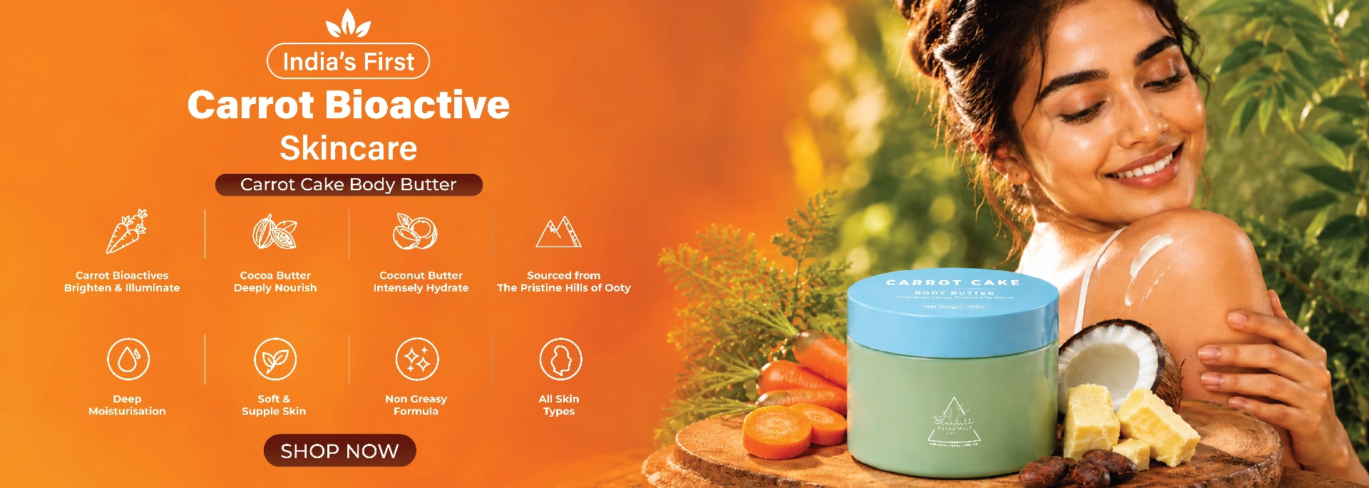 Carrot Cake Body Butter — rich whipped body butter with carrot extract and shea butter