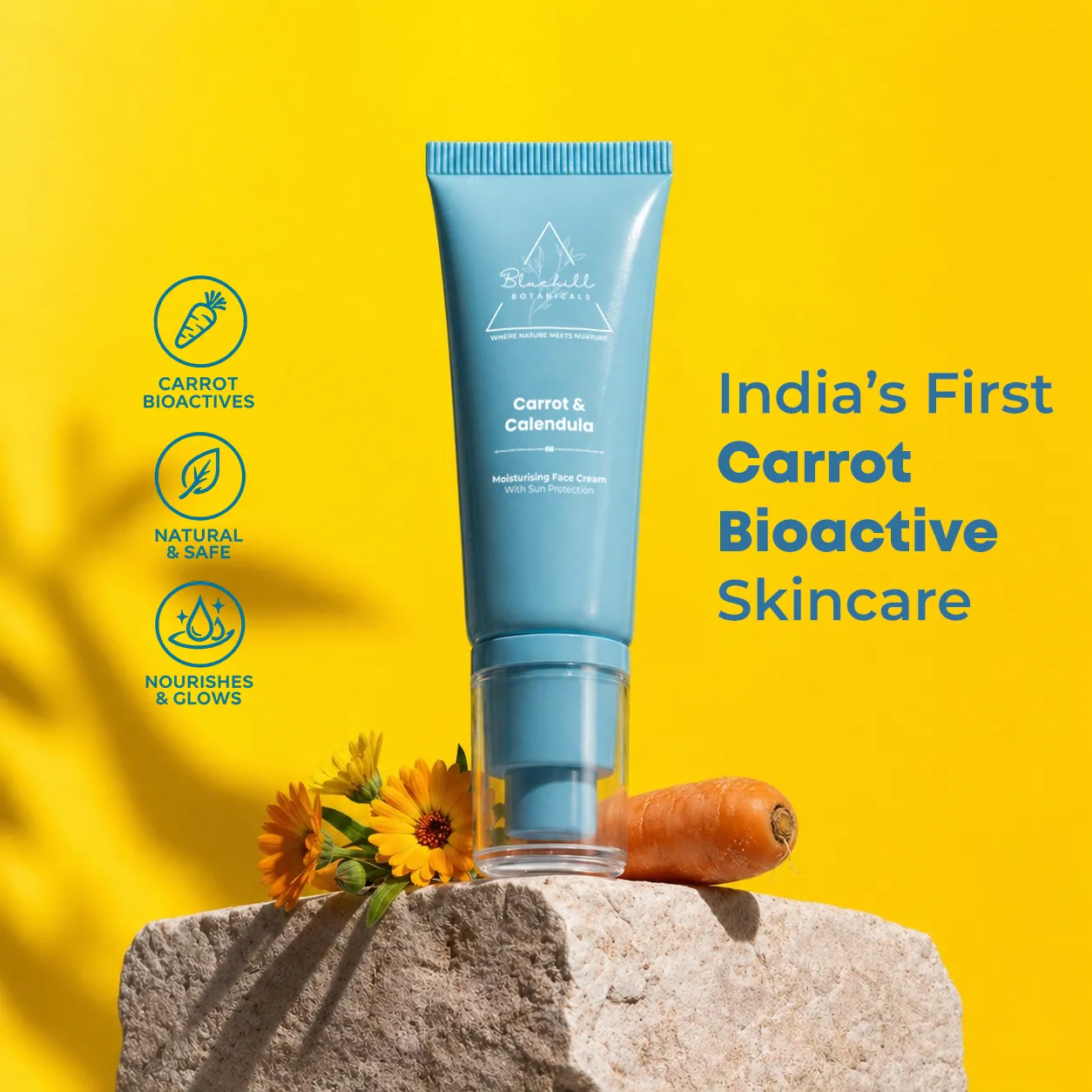 Carrot & Calendula Face Cream for Daily Moisture, Comfort & Sun Protection