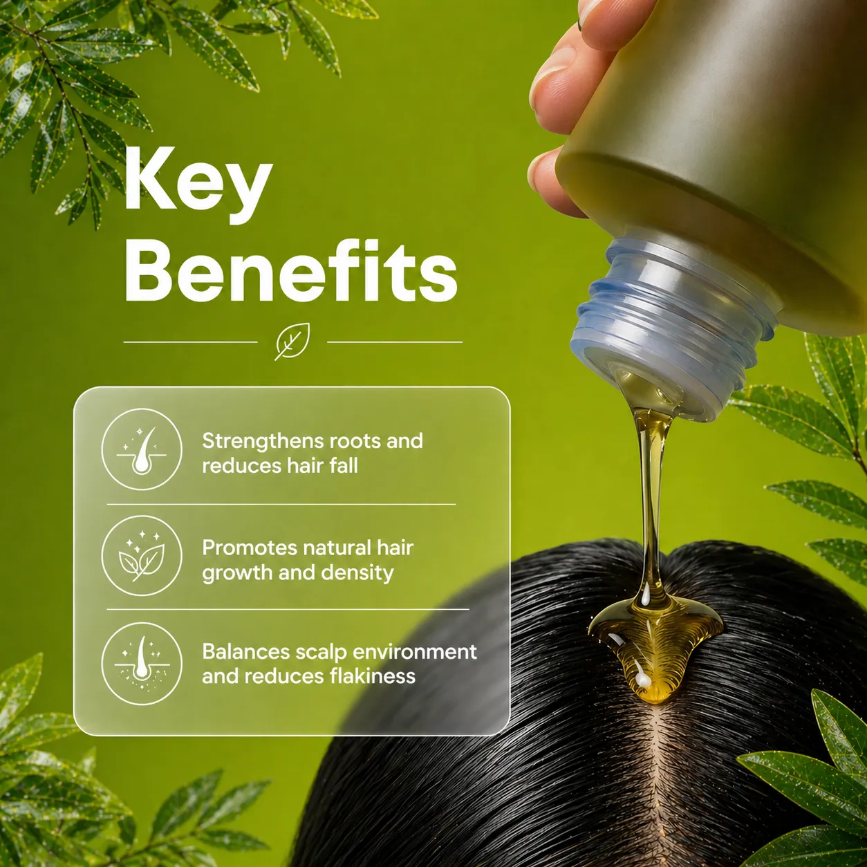Verdure Hair Oil for Scalp Nourishment, Strong Roots & Healthy Hair with Bhringraj & 10+ Natural Ingredients