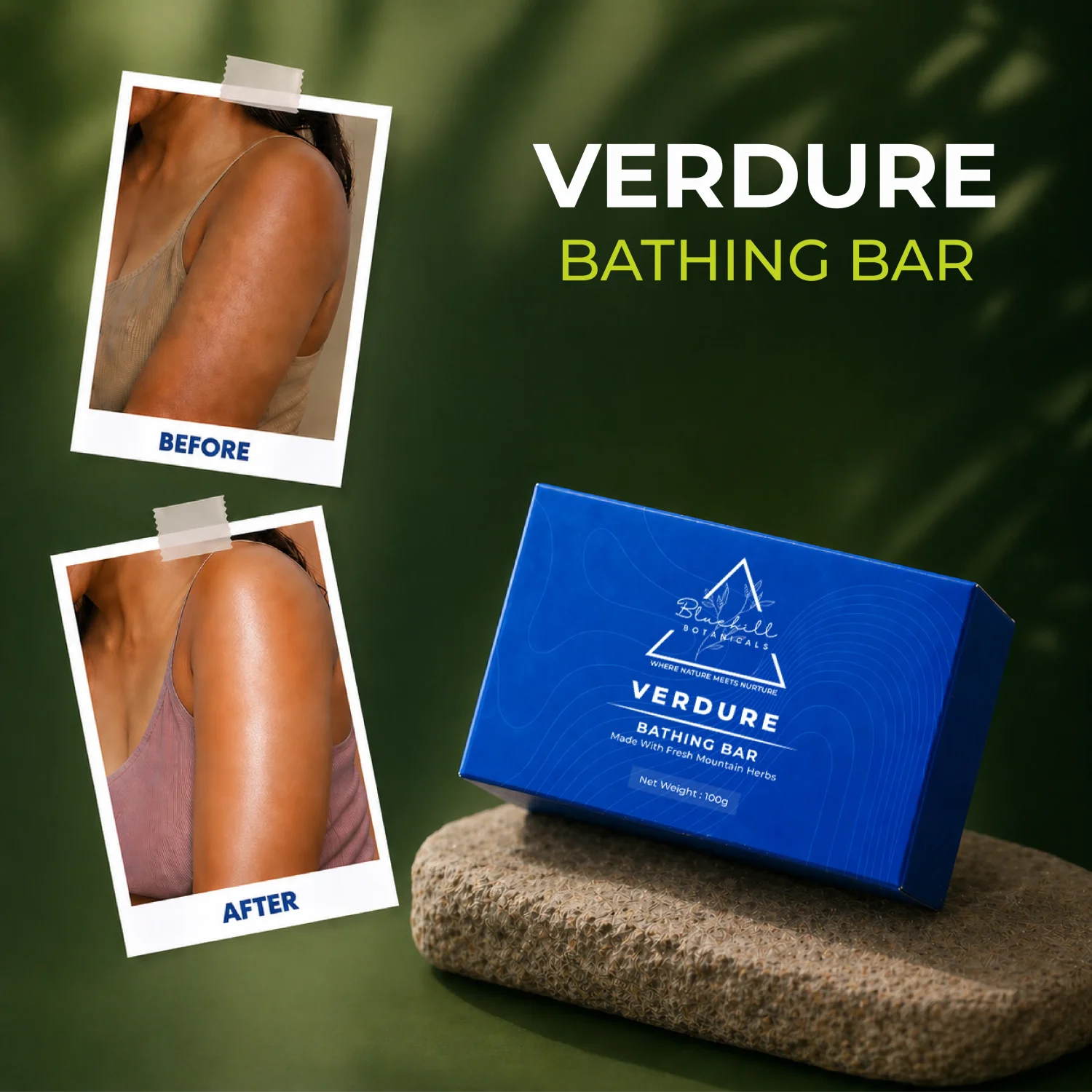 Verdure Bath Soap for Gentle Cleansing & Skin Comfort with Coconut & Olive Oils ( Family Pack of 3)